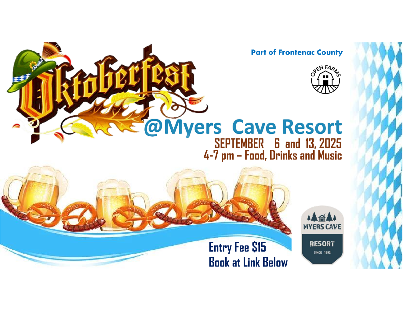 Oktoberfest, September 6 and 13, 2025, Entry Fee $15